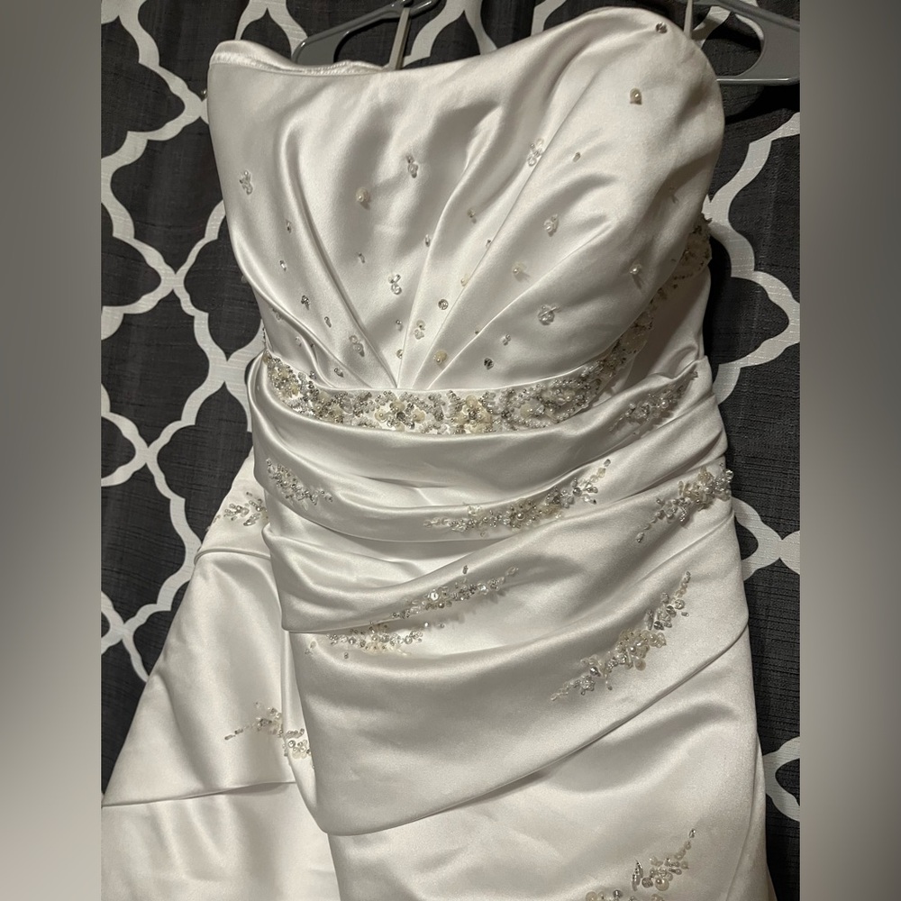 Wedding dress and veil